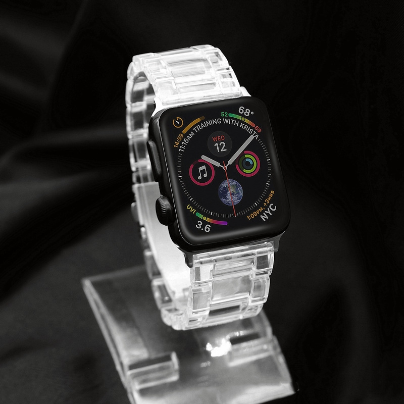 Factory Price Plastic Strap for Apple Watch Band 38/40/41mm Transparent Smart Bracelet for iWatch Series 7 6 5 4 3 Se 42/44/45mm