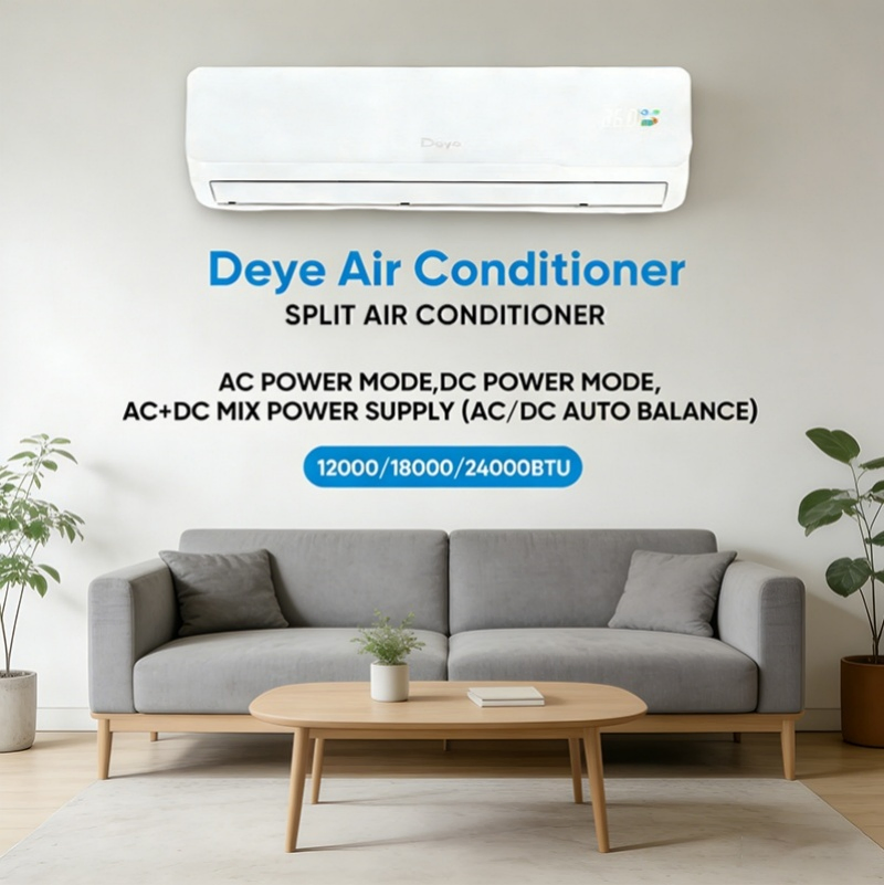 Solar Air Conditioner Heat Pump Domestic Mini Home Room Wall Split DC Inverter Air Conditioning Unit Air Conditioner EU 9000 12000 18000 24000 BTU WiFi