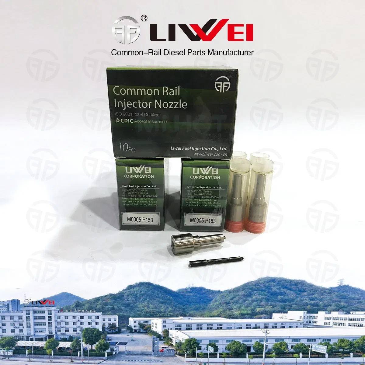 Liwei Bosch Common Rail Diesel Nozzle M0502 P147 for Siemens VDO Fuel Injector