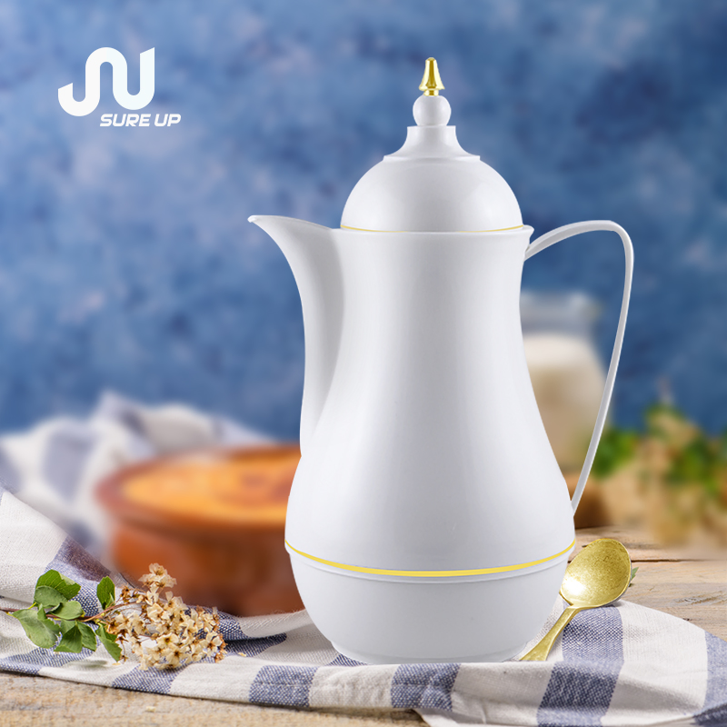 Arabic Golden Color 1.0 L Vacuum Flask with Glass Liner