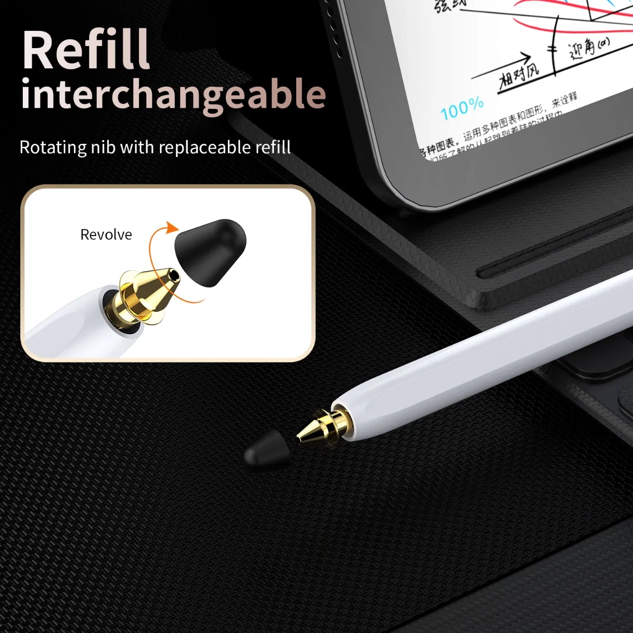 Wireless Capacitive Stylus Pen: Bluetooth 5.0, Ultra-Fine Nib for Tablets & Phones