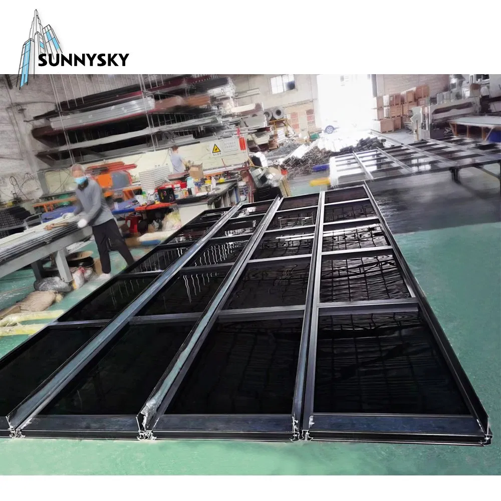 Aluminum Roller Double Glass Garage Door