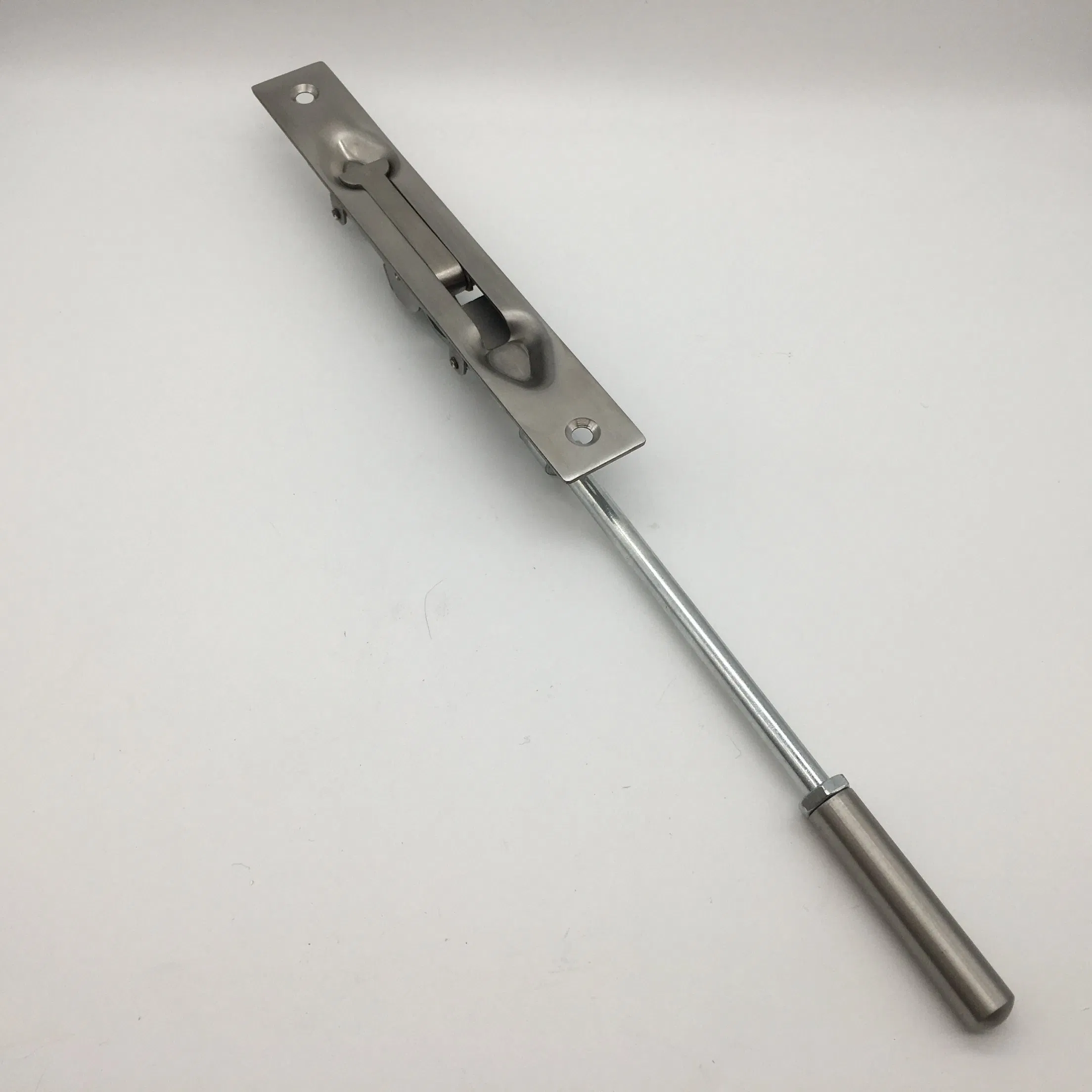 Solid Stainless Steel Extension Flush Bolt in Satin Nickel