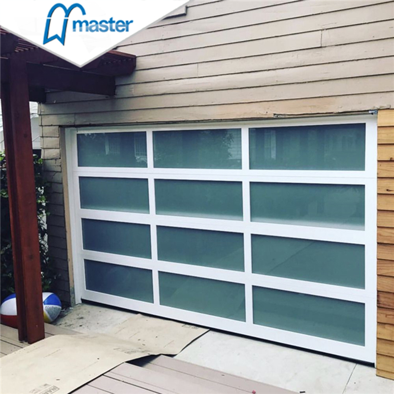 Master Well 10 X 12 Fiberglass Door Imodern Clear Glass Garage Door with Pedestrian Door