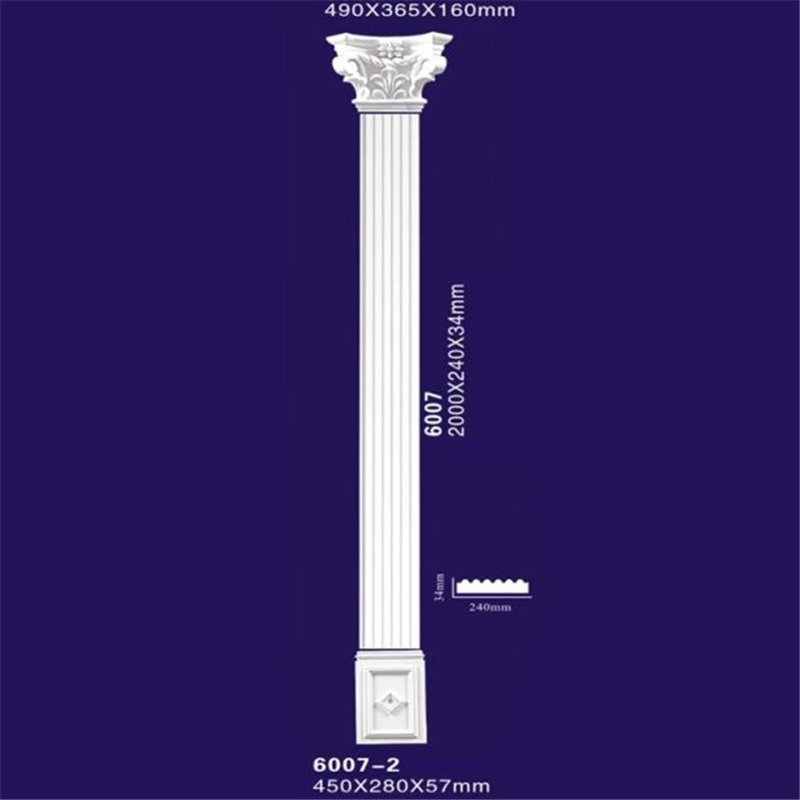 Interior Decorative PU Flat Columns Pilasters Customized Color Eco Friendly
