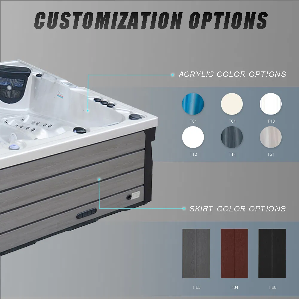 Sunrans 5 Person Outdoor Hot Tub Multi-Jet Massage Whirlpool Jacuzzier SPA Tubs for Backyard Patios