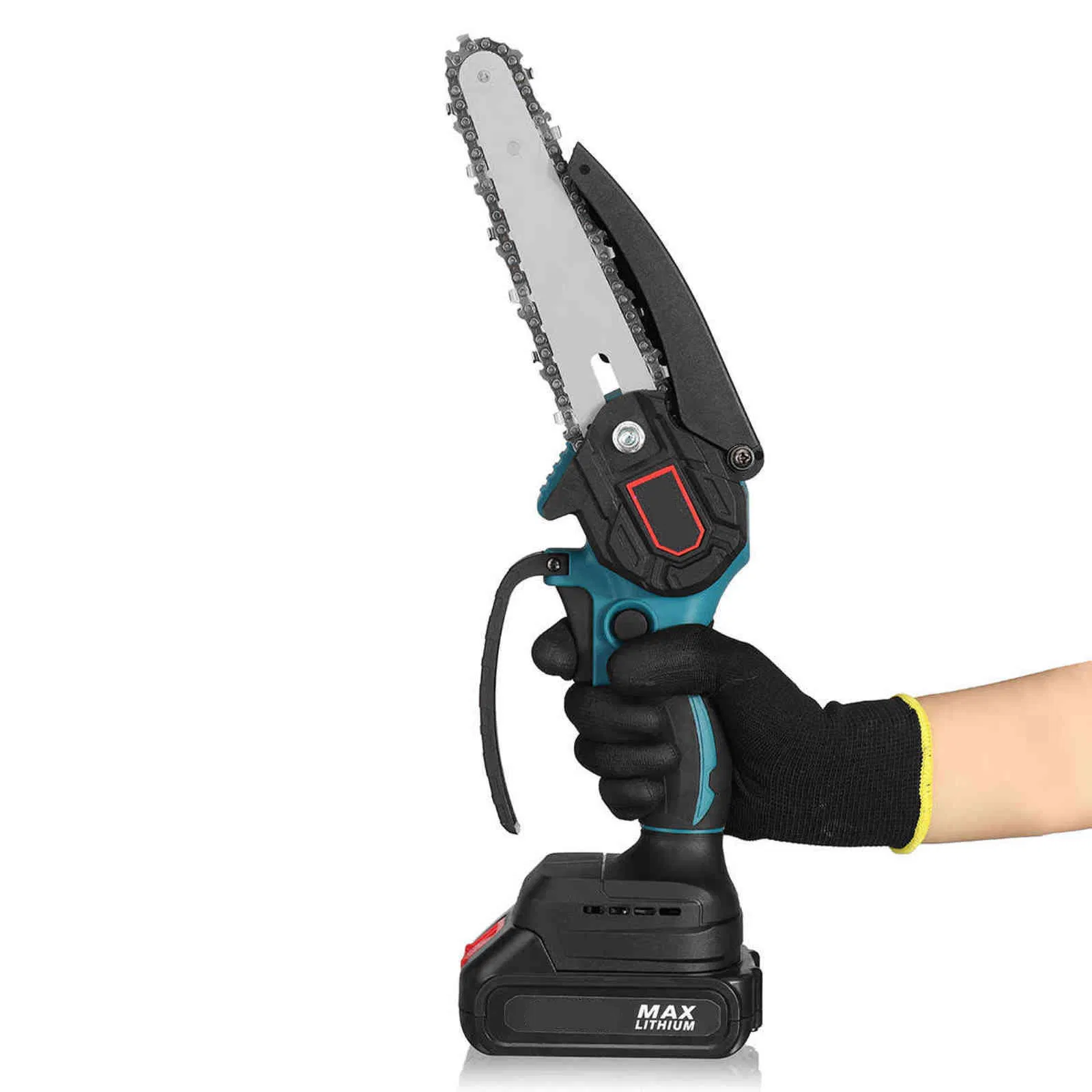 Brushless 6 Inch Single Hand Electric Chain Saw Mini Cordless Electric Battery Chainsaw