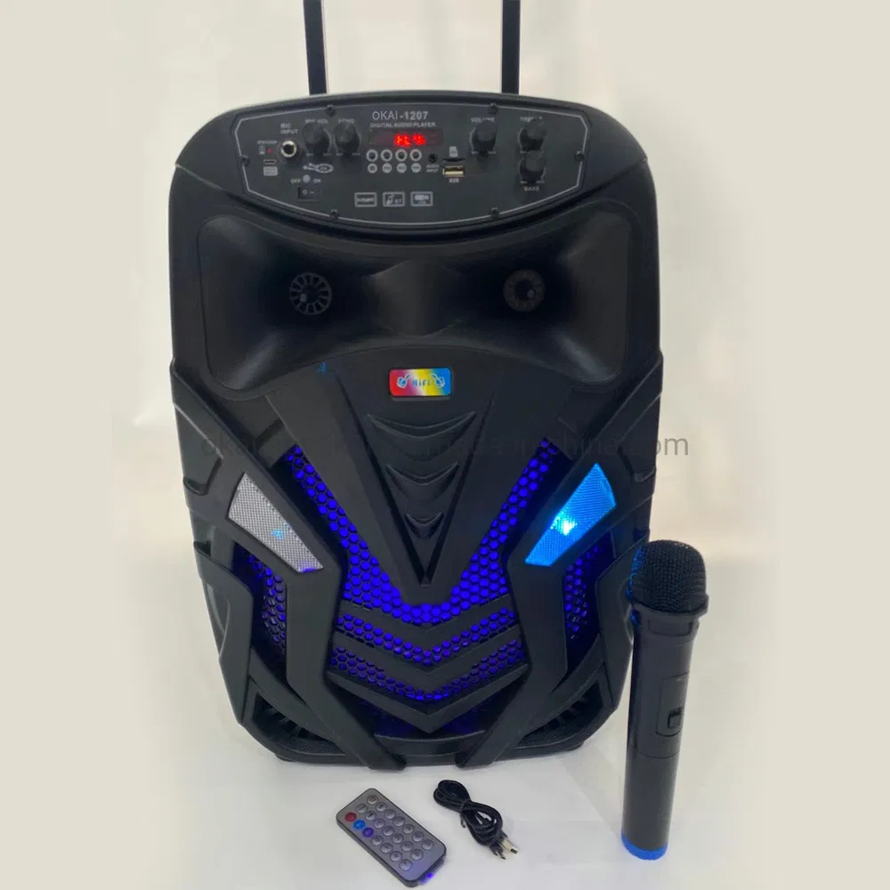 12inch Trolley Speaker Bluetooth Wireless Speaker Box with LED Lights