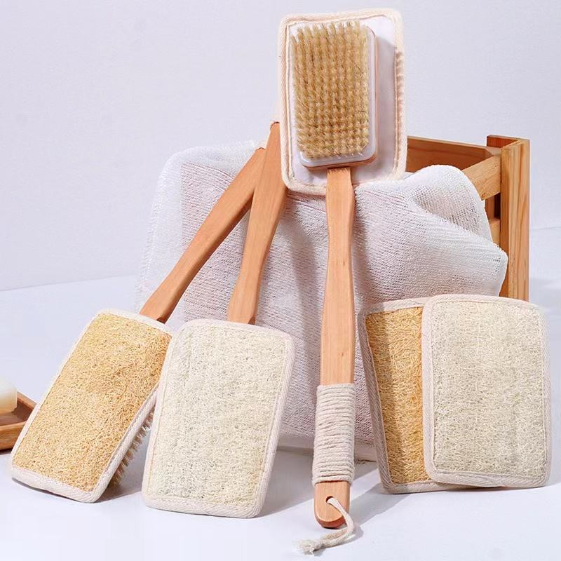 Sponge Exfoliating Scrubber Cleaning Brush Shower Luffa Scrubber Kitchen Cleaning for Bath Wholesale Natural Loofah