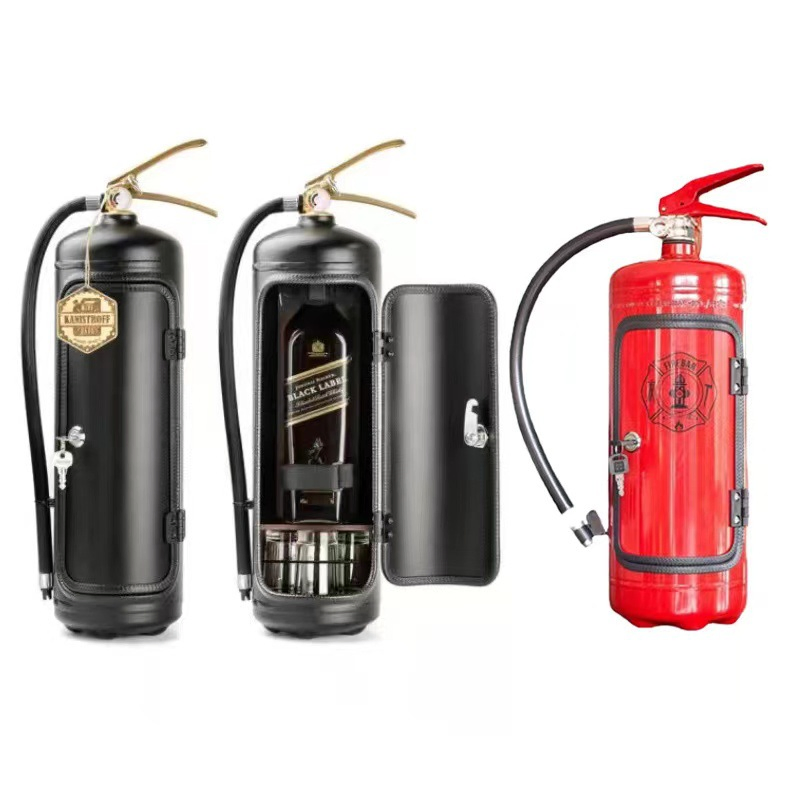 Liquor Wine Storage Boxes, Whiskey Storage Fire Extinguisher Shape Wbb28337
