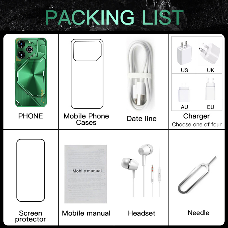 Super Performance Phone 16GB+1tb Pova6 PRO Android14 Mobile Smart Cellphone