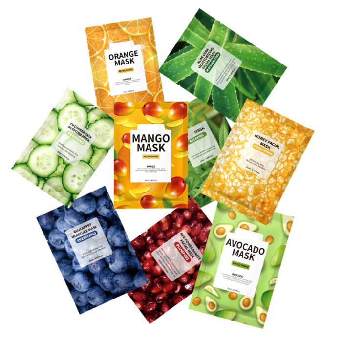 Wholesale Private Label Moisturizing Whitening Brightening Avocado Fruit Facial Masks Face Skin Care Sheet Face Mask