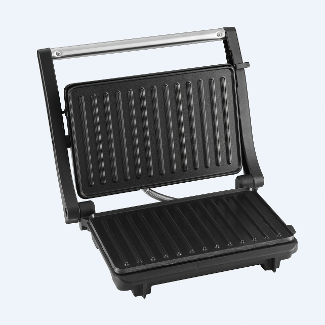 Portable Panini Press Grill and Gourmet Sandwich Maker Non-Stick Coated Plates