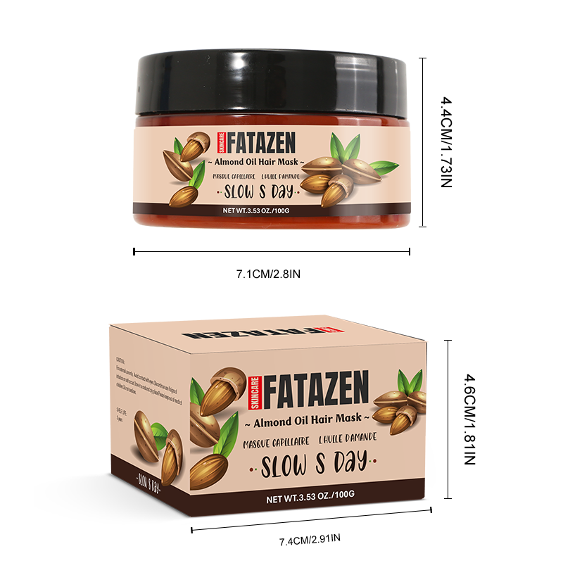 Fatazen Wholesale Deep Conditioning Repair Dry Damaged Hair Frizzy Hydrating Keratin Collagen Almond Oil Hair Mask Treatment