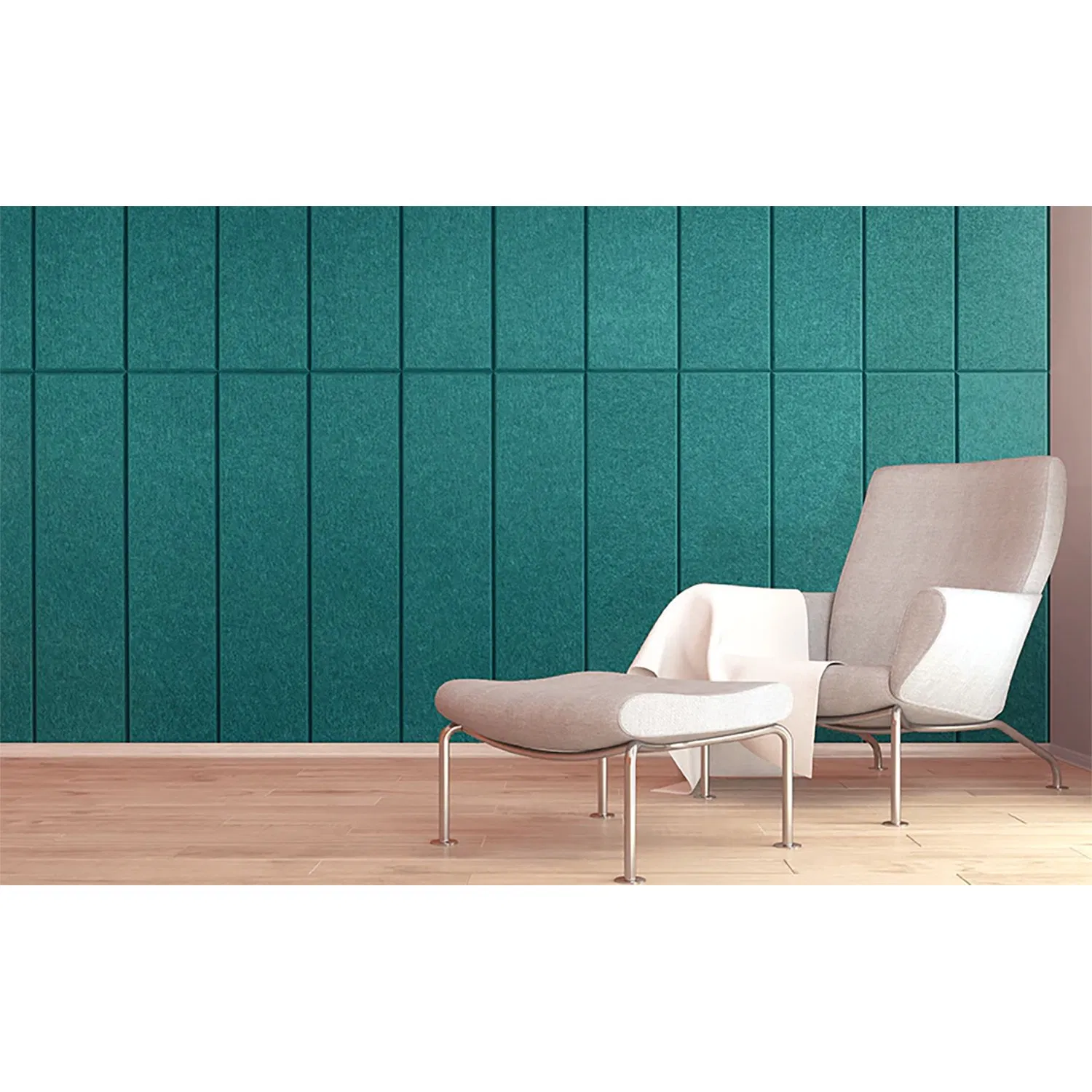 Color Decorative Fabric Polyester Fiber Acoustic Wall Panel for Interior