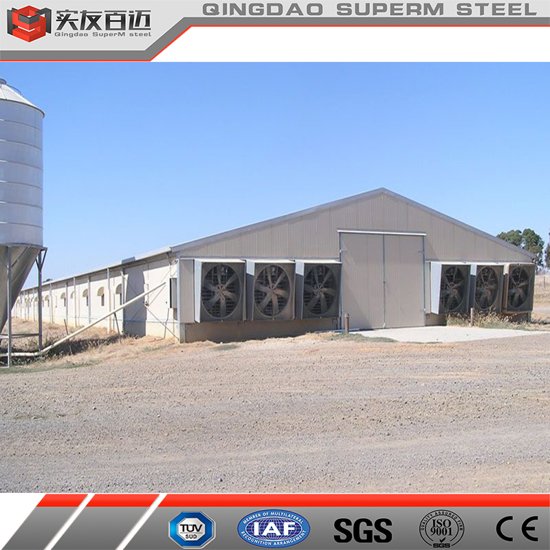 Hot Sale Prefabricated Steel Structure Poultry House for Chicken Broiler Shed