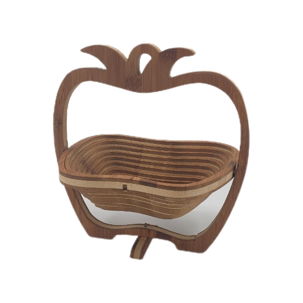 Bamboo Dolphin Shaped Collapsible Fruit Bowl Basket