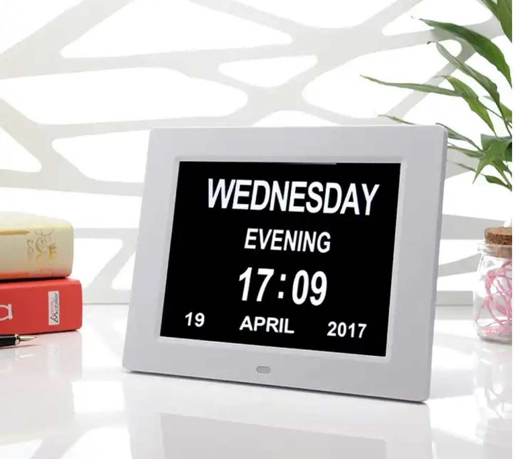 Hot Sales Digital Calendar, Alarm Clock, 7 Inch Display Wall Clock