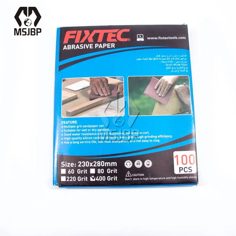 Водостойкая наждачная бумага Fixtec Red Aluminum Oxide
