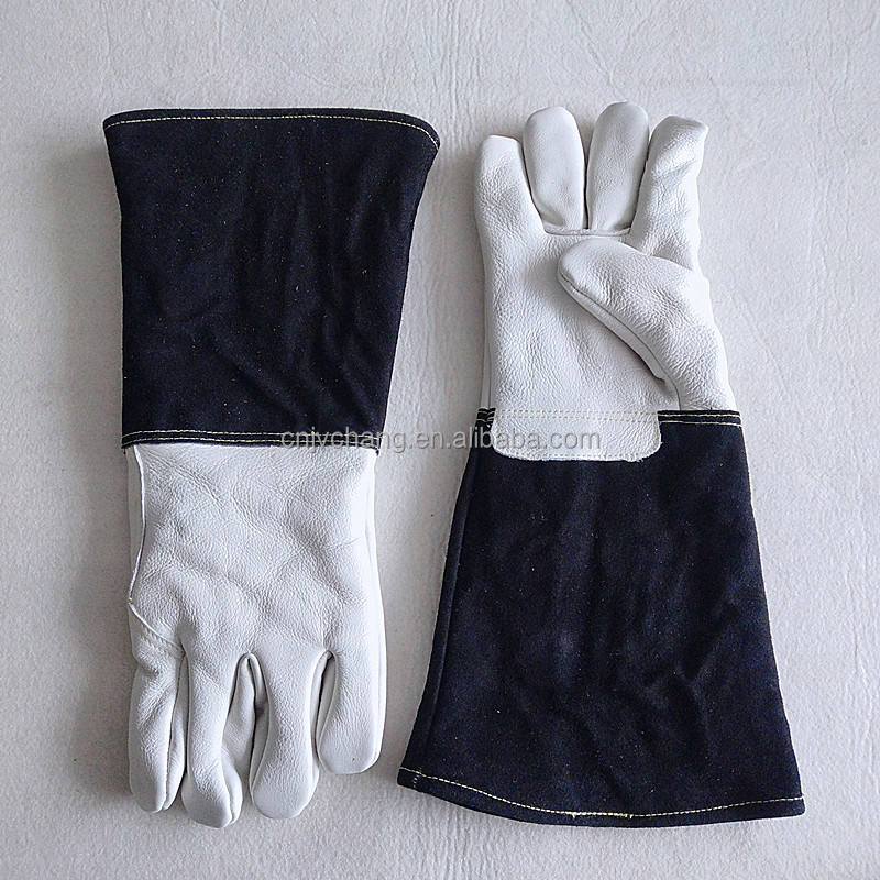 Baking Oven Durable Cowhide Heat Resistant Leather Mitts BBQ Gloves Outdoor Work Mittens