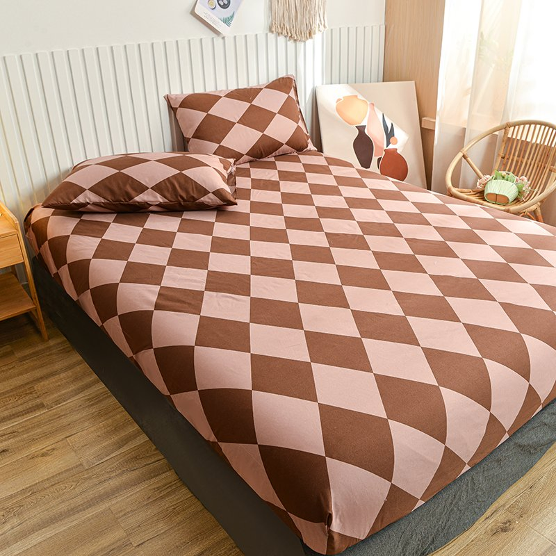 4PCS King Sheet Set Made From Polyester Duvet Cover Cooling Bedding Sets Machine Washable Home Bedding Stiff