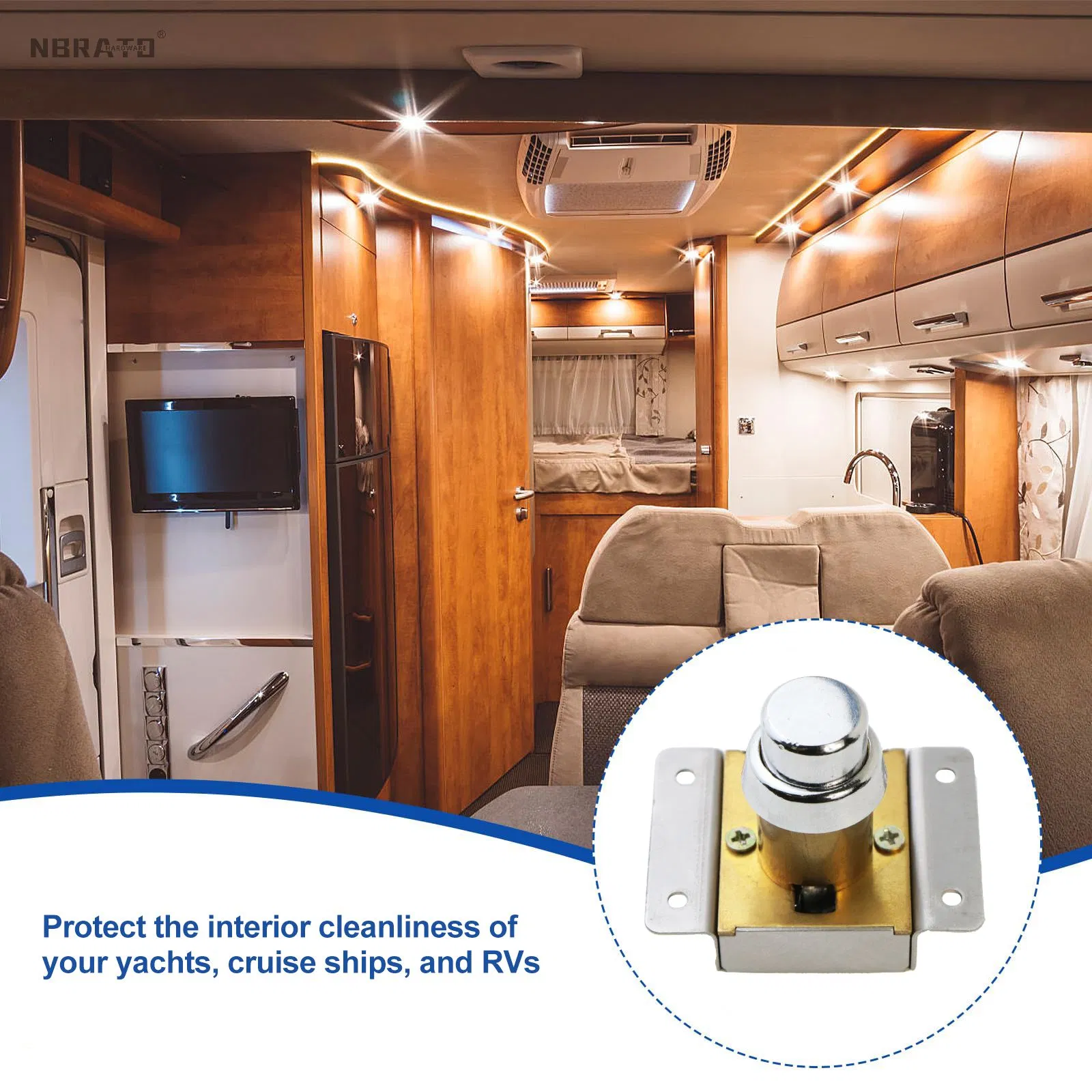 Yachts Motorhome Camper Caravan Keyless Push Button Latch Mechanical Push Button Lock