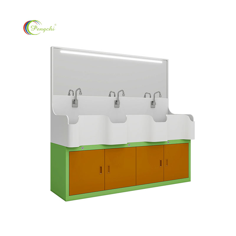 Knee/Foot Operated Operating Room Medical Handwashing Sink, Full Stainless Steel Infection Prevention