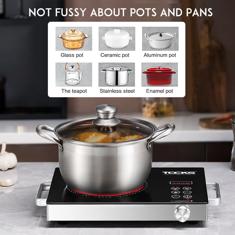 2200W Touch panel power control knob infrared radiant cooktop induction stove for kitchen CC-111