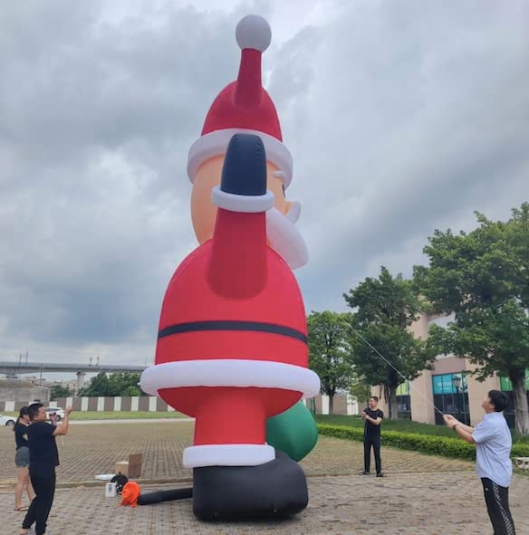 Boyi Christmas Yard Decoration Outdoor Yard Lawn Xmas Inflatable Santa Cartoon