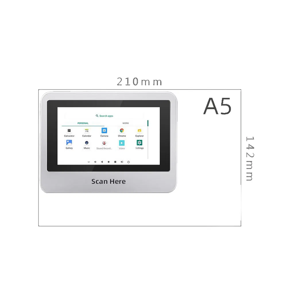 5 Inches Touch LED Screen Barcode Scanner Android 11 Price Checker Er200