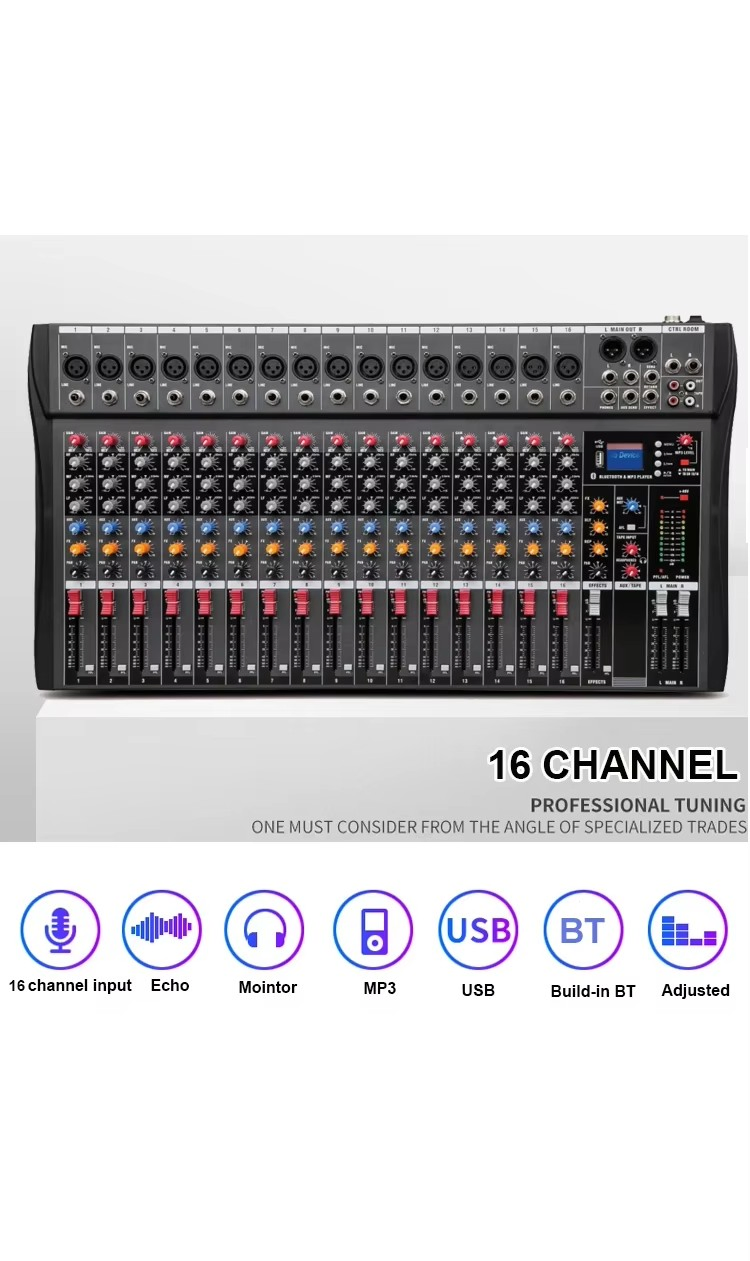 Versatile 12-Channel Mixer with USB Interface for Broadcasting