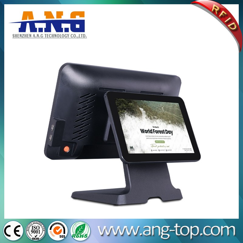 POS Machine 15.6 Inch Win10 Dual Screen Monitor Capacitive Touch Point-of-Sale Cashier Machine POS System for Retails