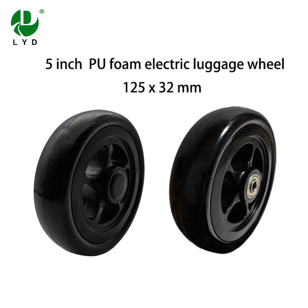 Elasticity 80kg Load Capacity 5 Inch PU Foam Travel Luggage Spinner Wheel
