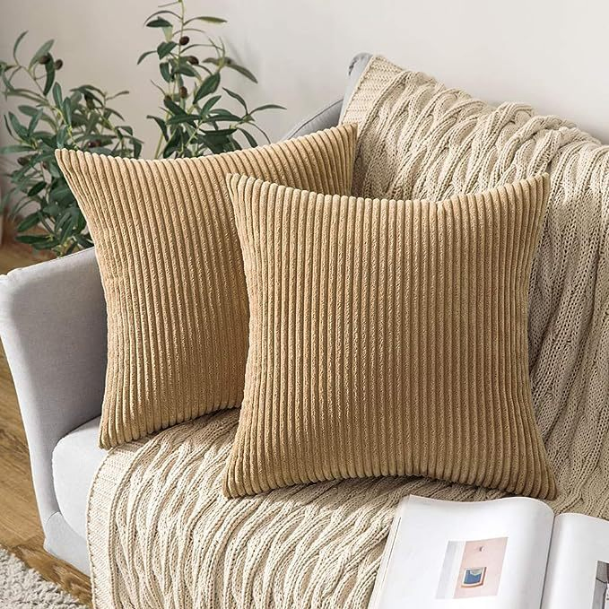 Nordic Corduroy Living Room Sofa Simple Modern Solid Color Cover Bedside Cushion Pillow