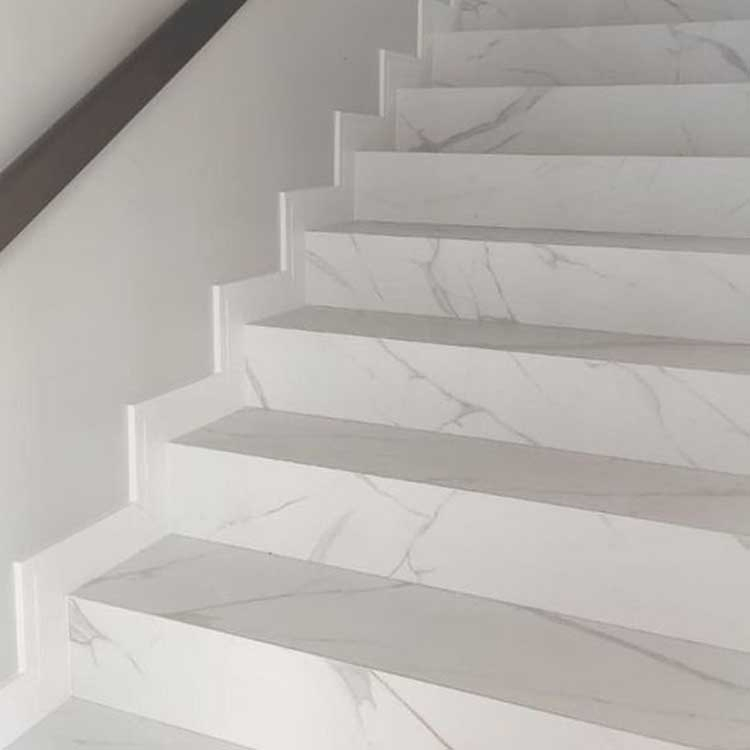 Luxury Villa Commercial Natural White Granite Marble Spiral Stair for House Decoration