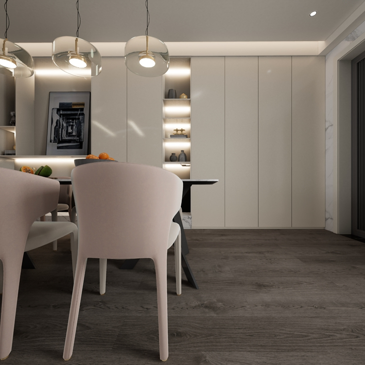 German Parquet 18 mm Rustic Chevron 4V Groove Click Floating Wood Flooring Boards in Stockholm