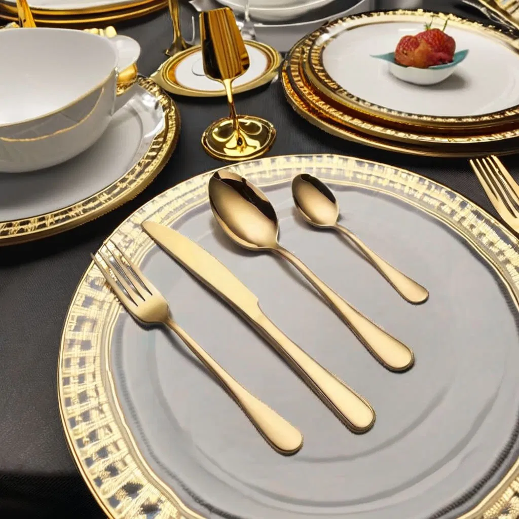 Elegant Stainless Steel Tableware Set for Weddings & Events