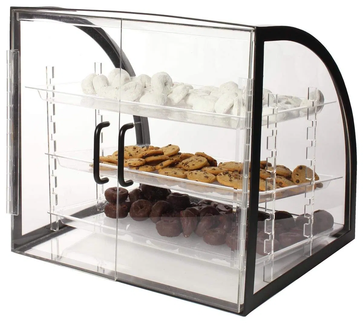 High Quality Tempered Color Laquered Countertop Cake Showcase Glass