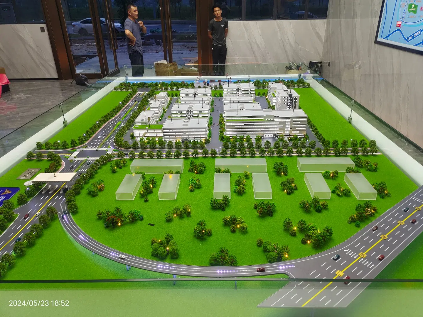 3D High-Quality Industrial Park Sand Table Model with Lighting Display