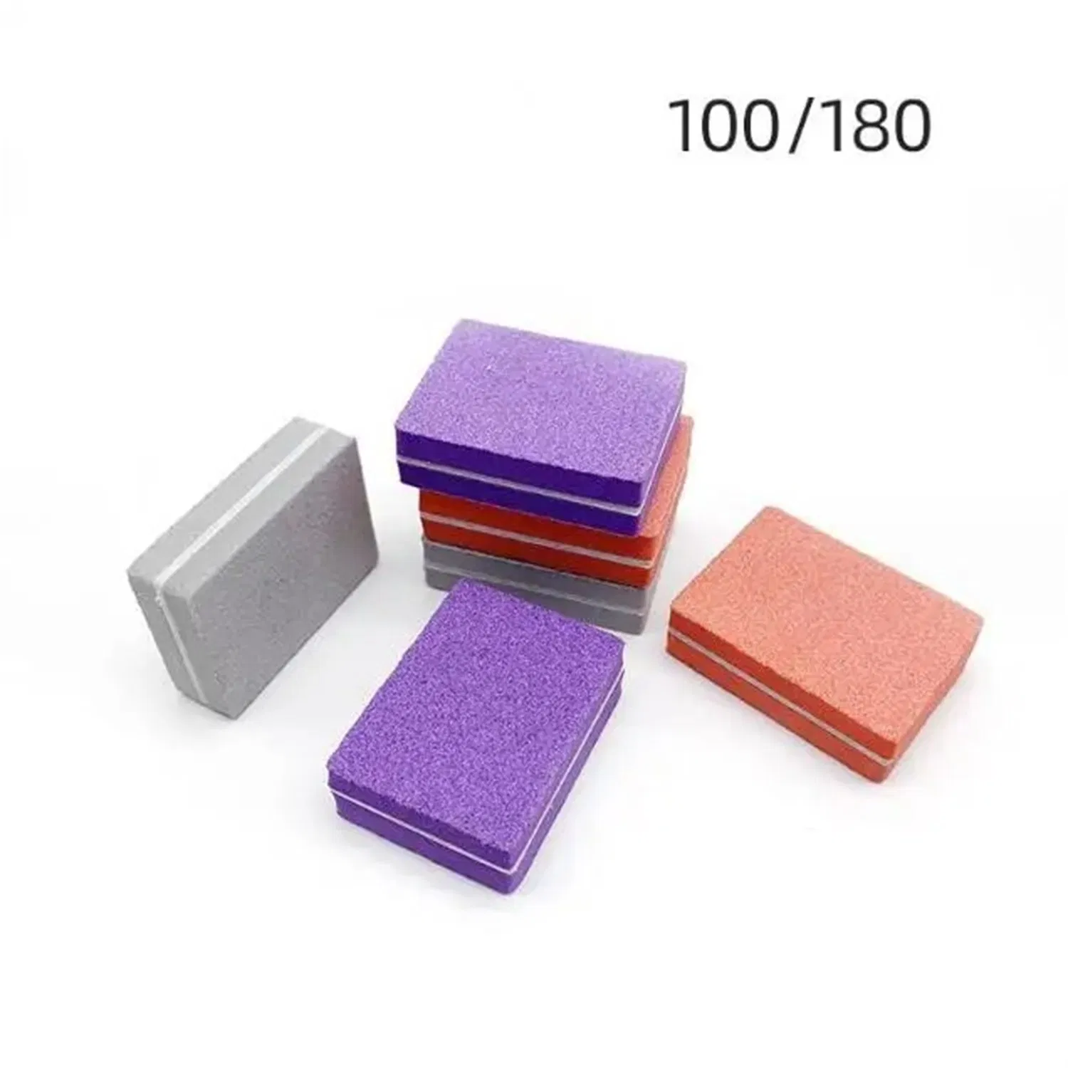 Mini Nail File Blocks Colorful Sponge Nail Polish Sanding Buffer Square Strips Polishing Manicure