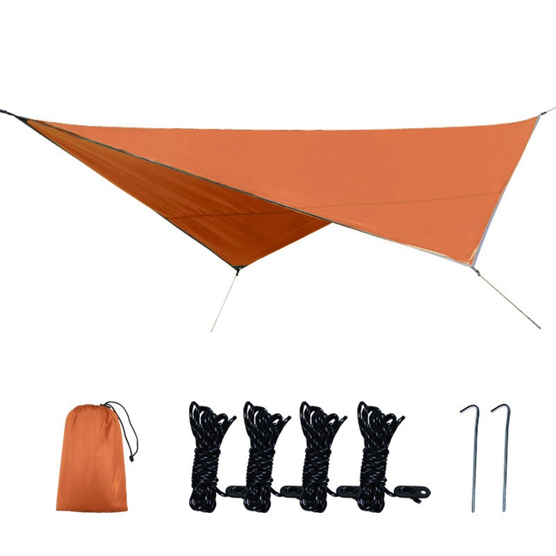 Heavy Duty Outdoor Camping Tent Tarp Rain Fly Picnic Mat Hammock Orange Wyz20273