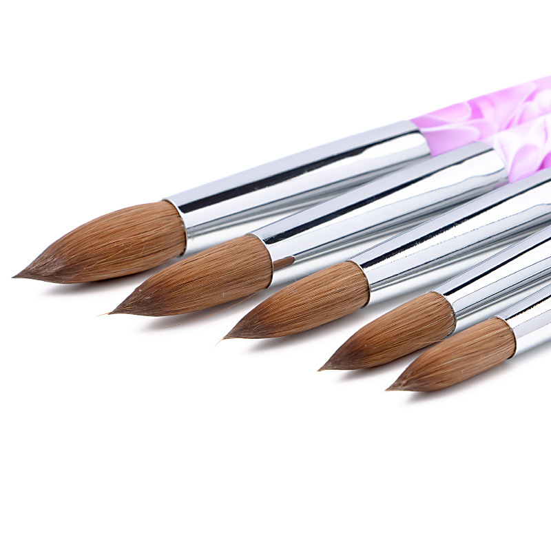 OEM 3D Wave Pattern Nail Art Brush Kolinsky Acrylic Nail Brush