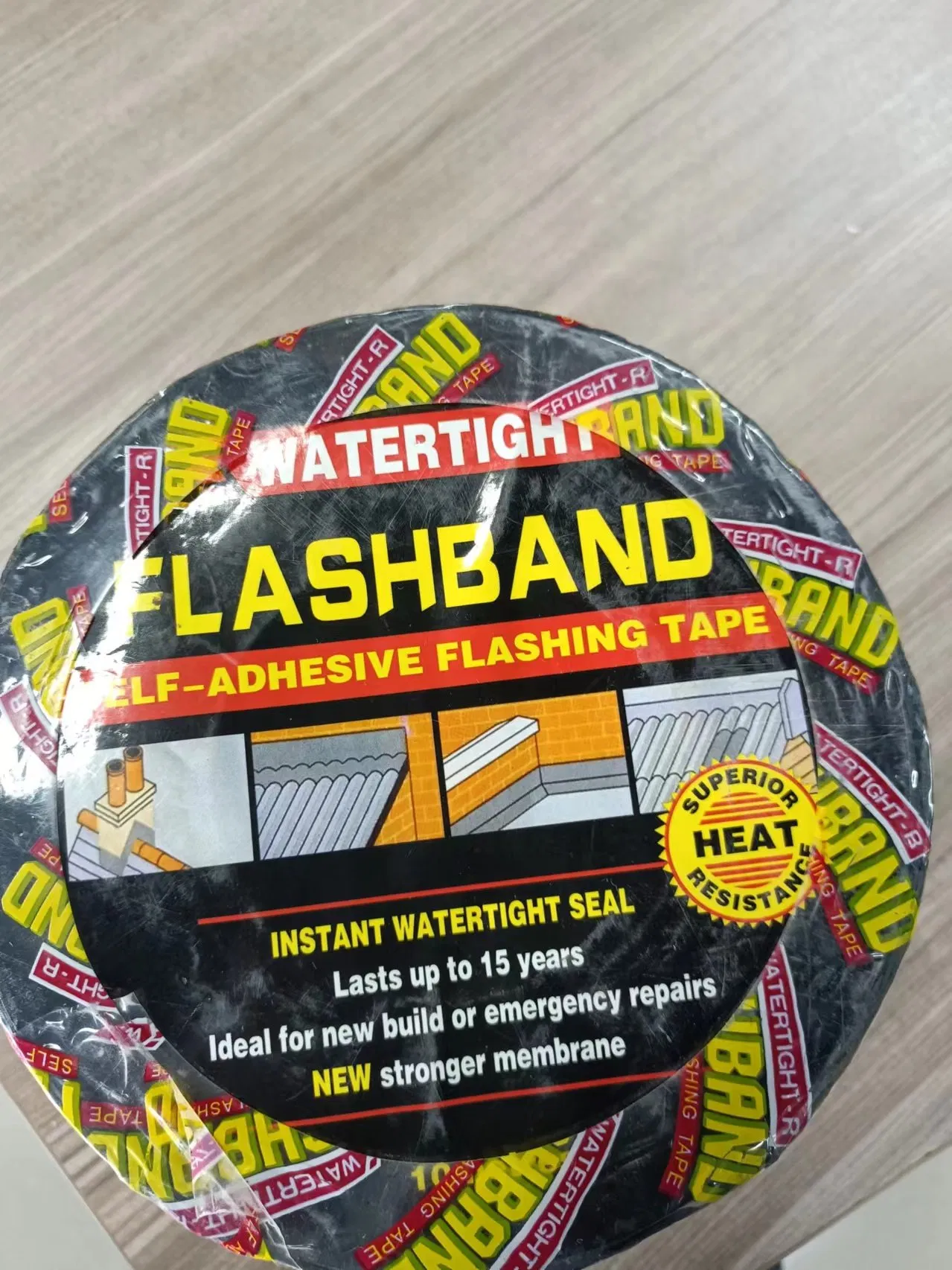 Flashing Band Bitumen Self-Adhesive Waterproof Tape for Roofing Window Floor Cracking Repair