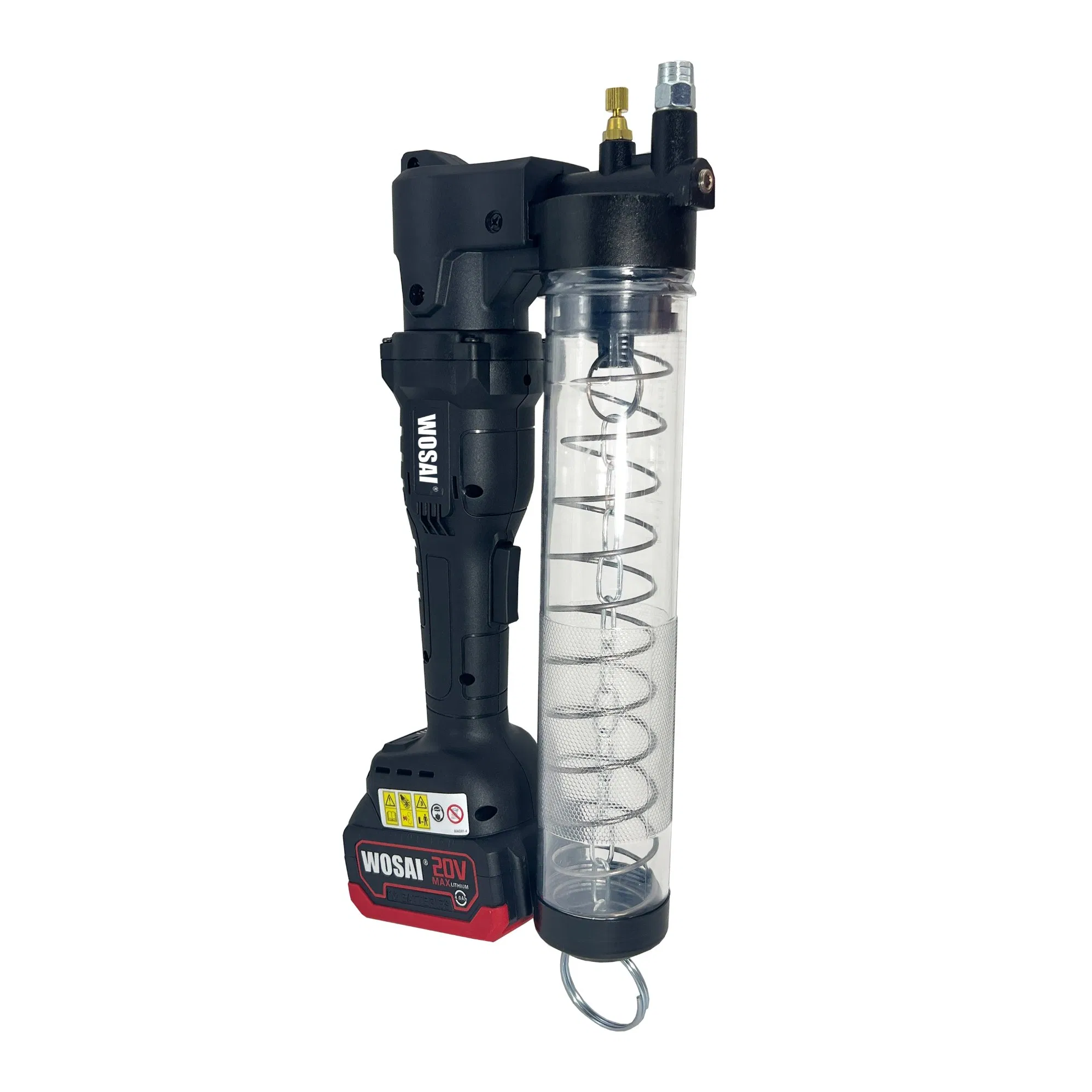 20V Wosai 600cc Rechargeable Visual Transparent Battery Cordless Electric Grease Guns