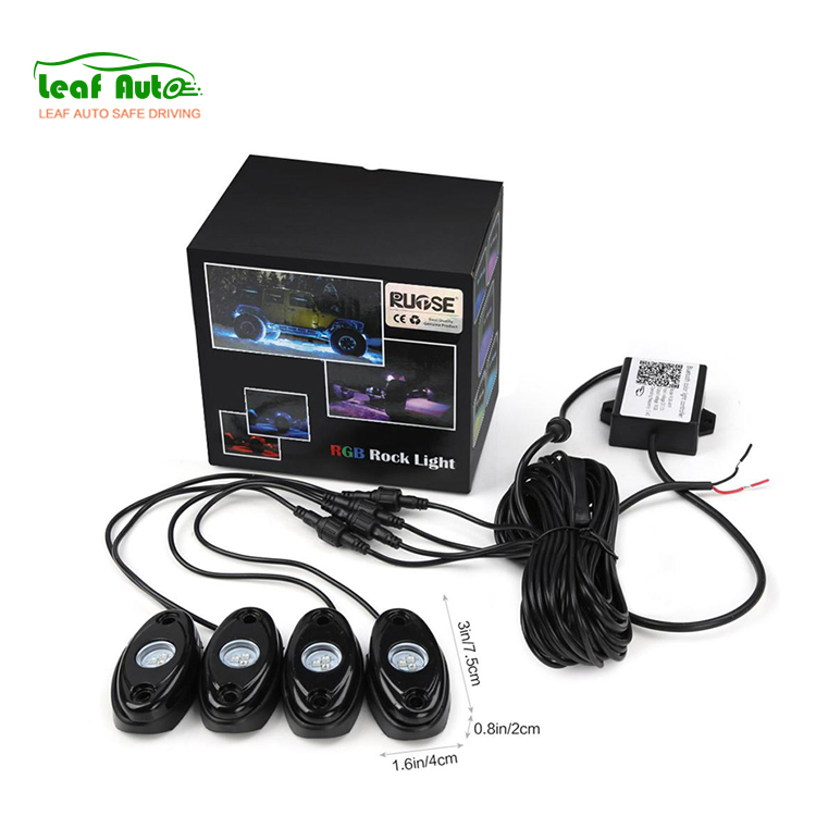 4 RGB LED подсветки для авто с Bluetooth