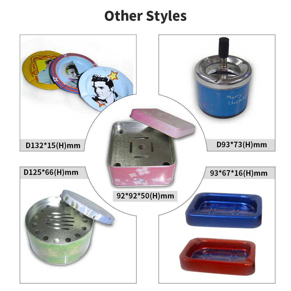 Factory Best Quality Food Safety Grade Tinplate Products Portable Ashtray Metal Packet Pocket Tin Custom Ashtray