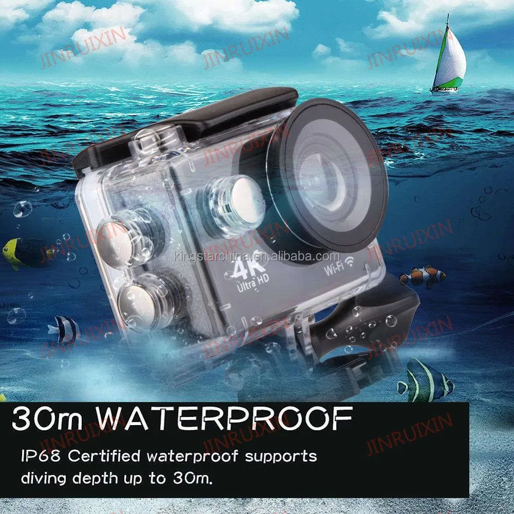 Wholesale Price High Quality WiFi Action Camera Ultra HD 4K 24fps 1080P/60fps Go Waterproof PRO Style