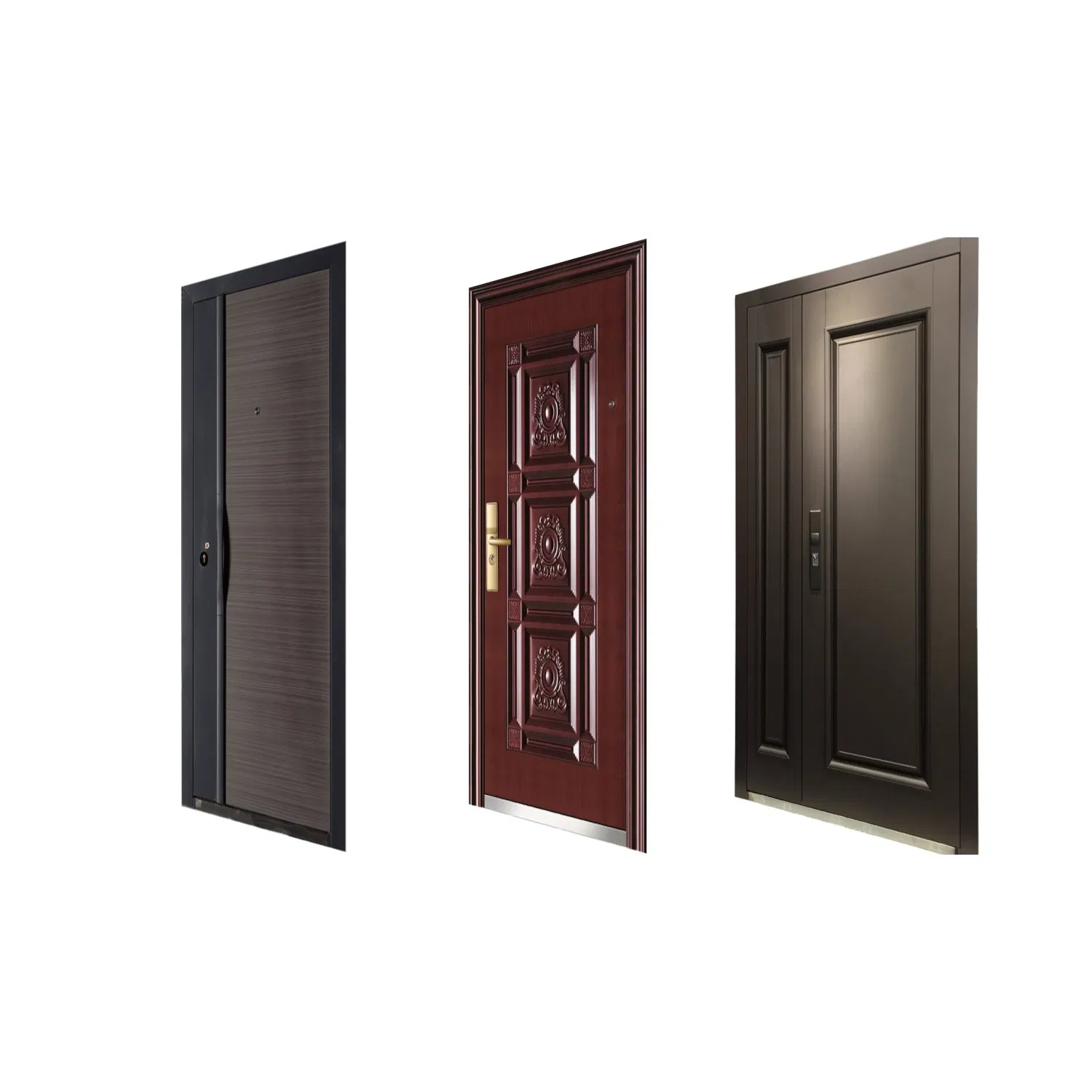 Six Panel Design Wooden MDF PVC Room Office Interior Wood Door