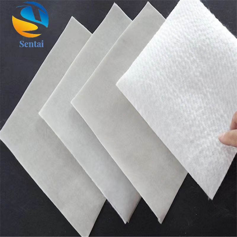 High Strength Polypropylene Geotextile 300g 600g 800g 1000g Non-Woven Short Fiber Needle Punched Woven Geotextile Cushion Layer Gravel Permeable Geotextile
