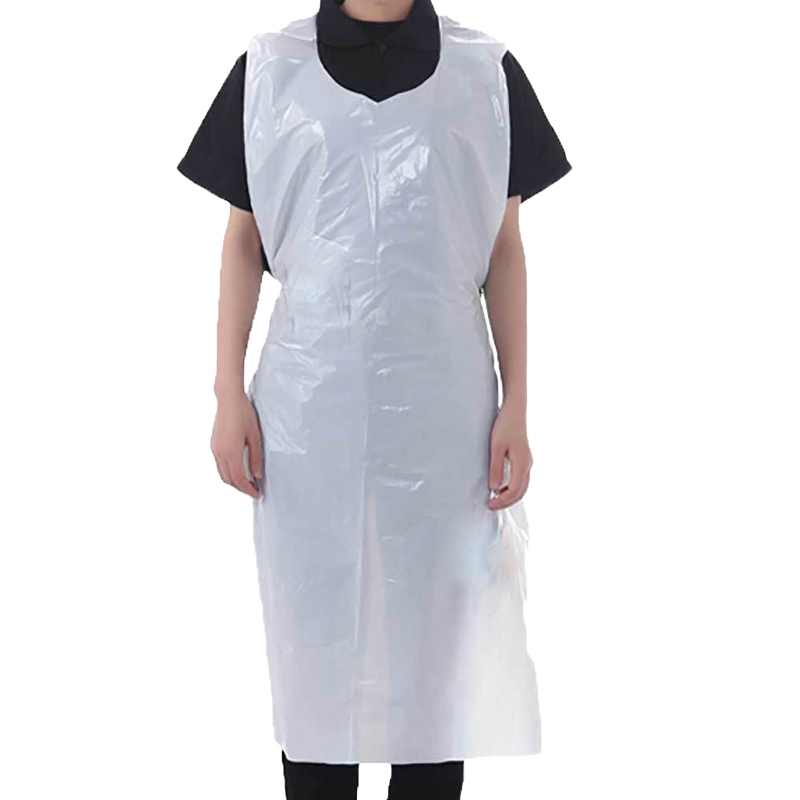 Custom Printed Logo Disposable Waterproof Aprons for Beauty Salon& Household